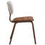 Chaises d'appoint modernes en noyer et blanc modernes (2 pièces)