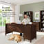 Bureau 72W avec tiroirs en cerisier moka-1001774187