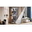 RGB Display Cabinet with Adjustable Glass Shelves, 4-Tier Storage Case with LED Lights & Press-to-Open Doors, Modern Display Shelf for Collectibles, Black -746930037-754911368