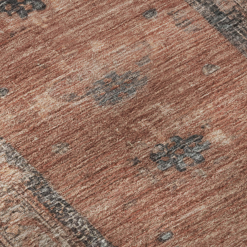 Premium Machine Washable Lubbers AMF1727 Global Rug, Rectangle 8' x 10'