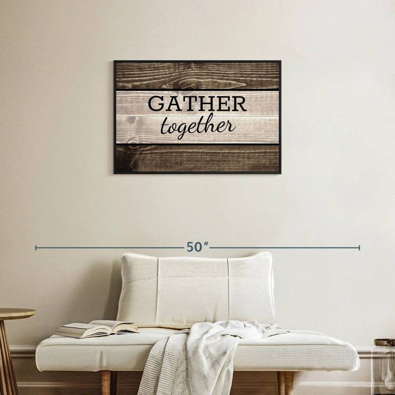 Tergel Gather Together, typographie I, H 21 po x l 31 po