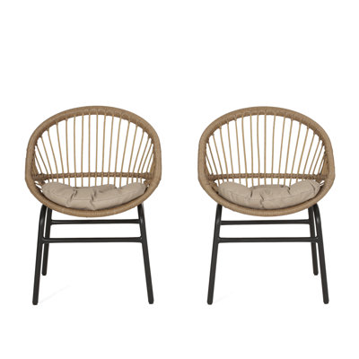 EDGAR LAWN WIKER CHAIR DECK CHAIR ( SET OF 2 )