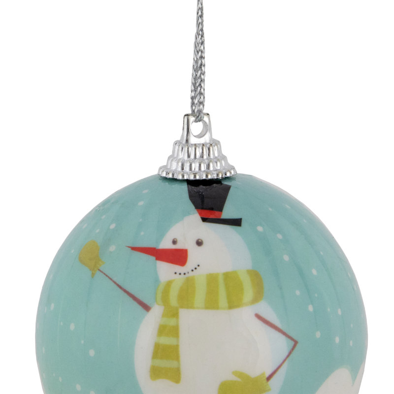 Ensemble d'ornement boule de Noël bonhomme de neige bonhomme de neige découpable