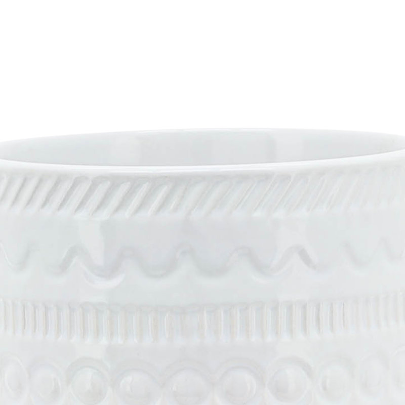 Jardinière en céramique de 5 po avec support en blanc - parfaite pour décorer des balcons et des terrasses