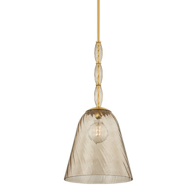 Luminaire suspendu en verre optique 1 lumière Bleecker