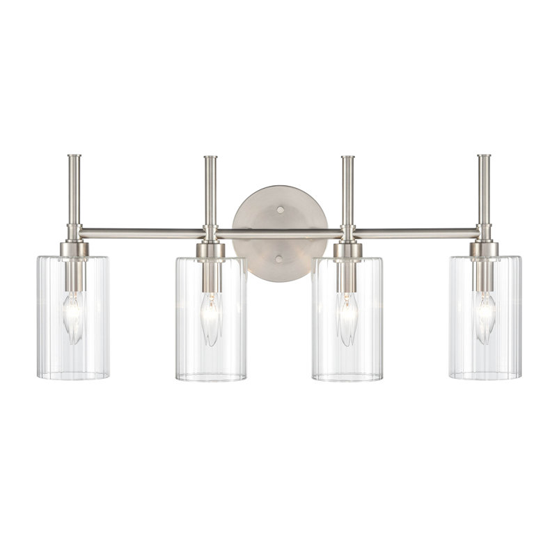 Reinholds Dimmable Vanity Light, Brushed Nickel, 4
