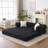 78.5" Black Boneless 4-in-1 convertible boneless sofa, foldable floor sofa bed, comes with two pillows, no assembly needed-890372829
