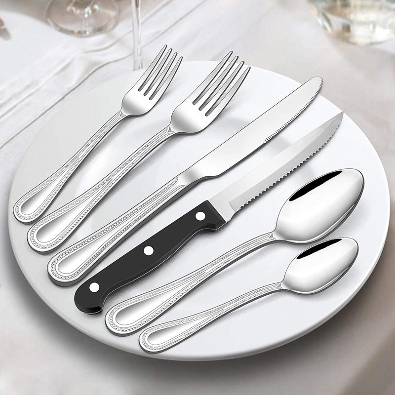 Canora Grey Bailey-Shay Stainless Steel Flatware Set - Service for 12