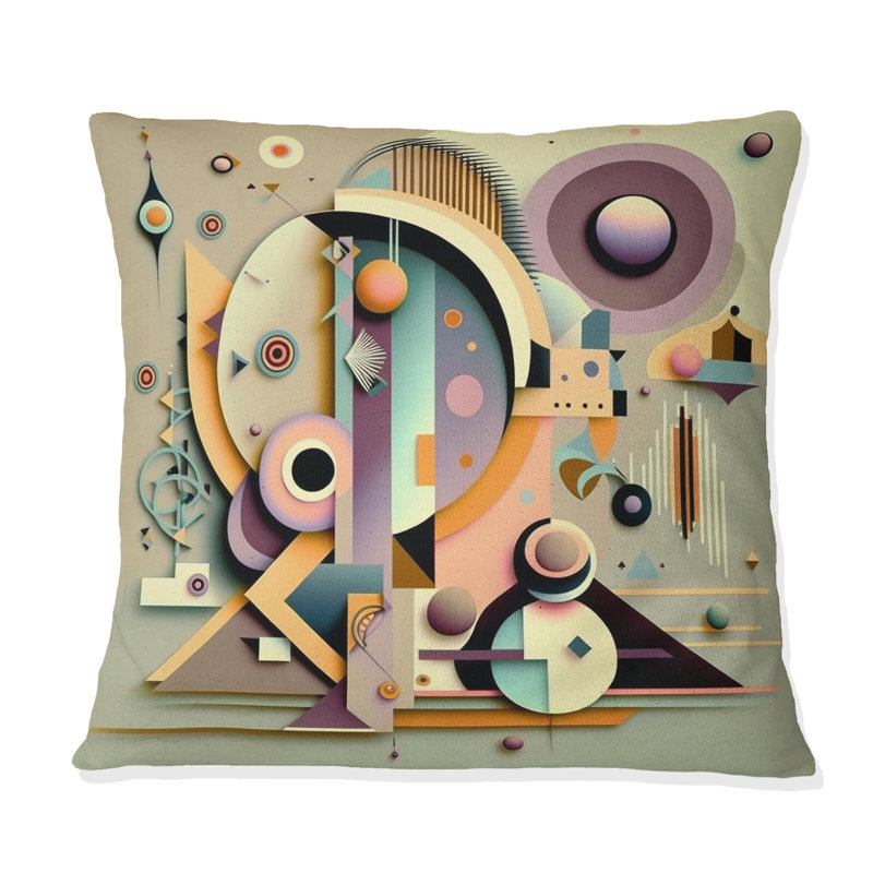 Coussin Pastel Art Deco II - imprimé géométrique abstrait