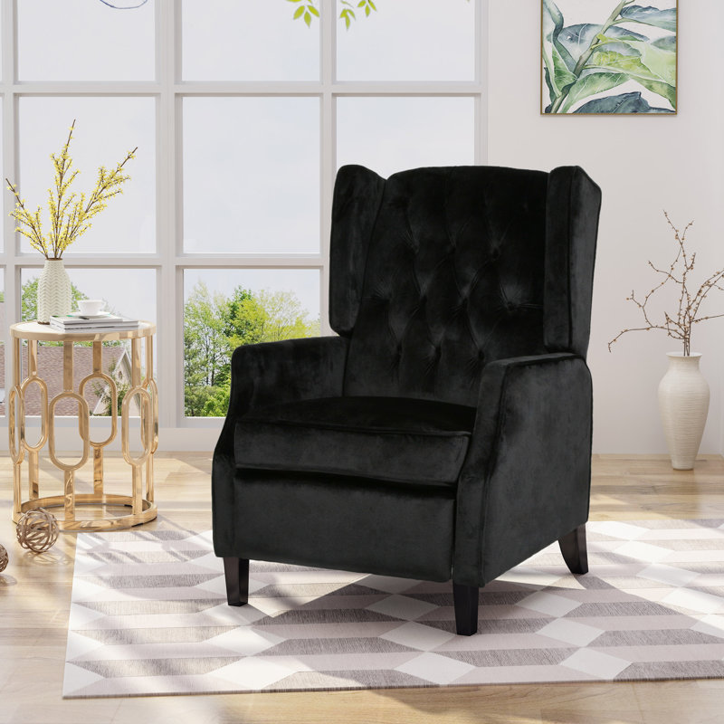 Morphis Recliner, Black Velvet