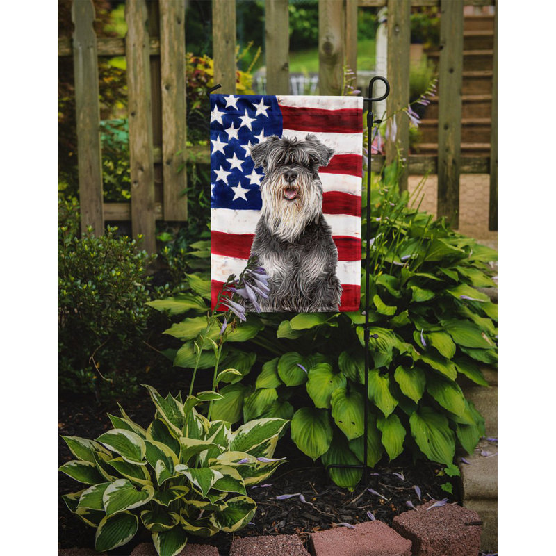 2 côtés en polyester de 2 côtés american drapeau de jardin, Lévrier écossais 1