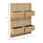 4 Box Raised Garden Bed W/ Trellis For Climbing Plants, Wall-Mounted Wood Planters W/ Drainage Holes, Natural-1717142776