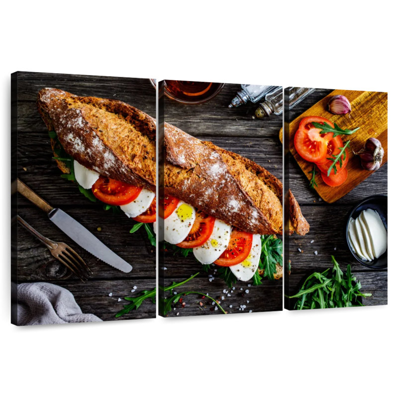 Yarlin Caprese Salad On Baguette, 20" H x 33" W