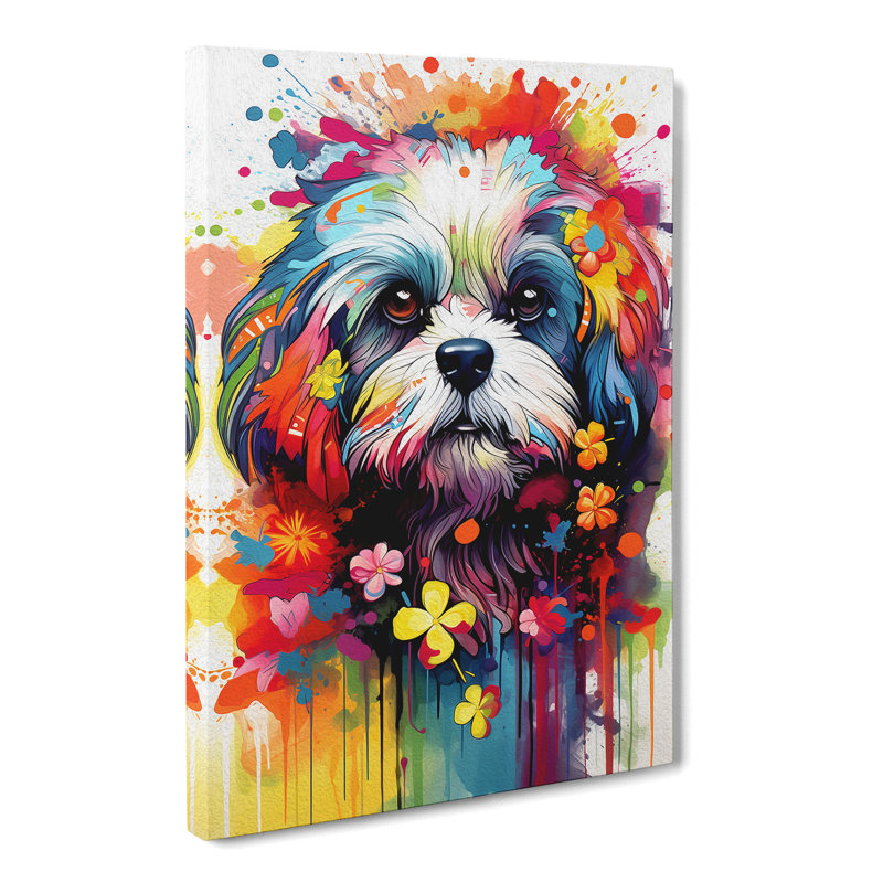 Shih Tzu Informel - Wrapped Canvas, 76cm H x 50cm W x 3cm D