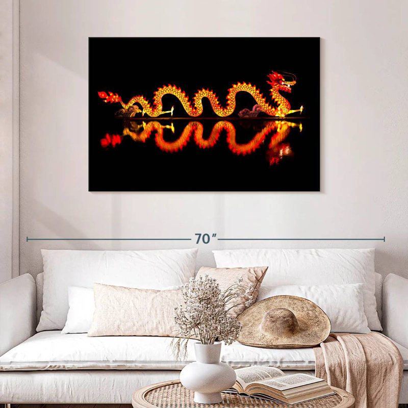Brampt Chinese Dragon Lantern, 30" H x 45" W