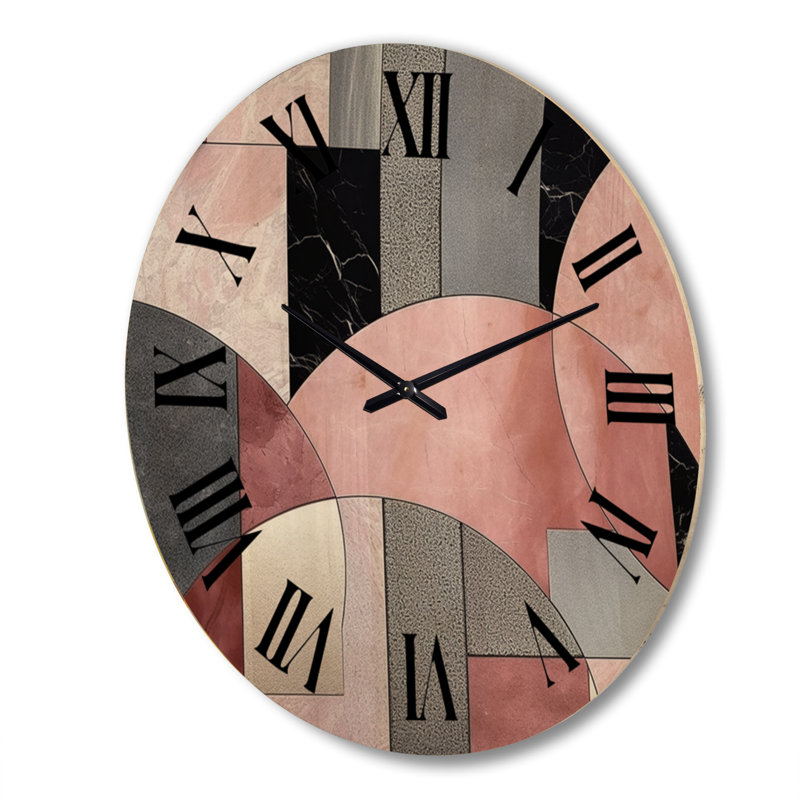 Horloge murale surdimensionnée rose, Très grand