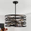 Luminaire suspendu noir moderne à 6 lumières