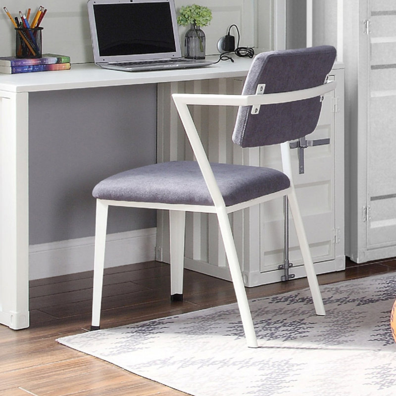 Chaise de bureau en métal avec coussin rembourré