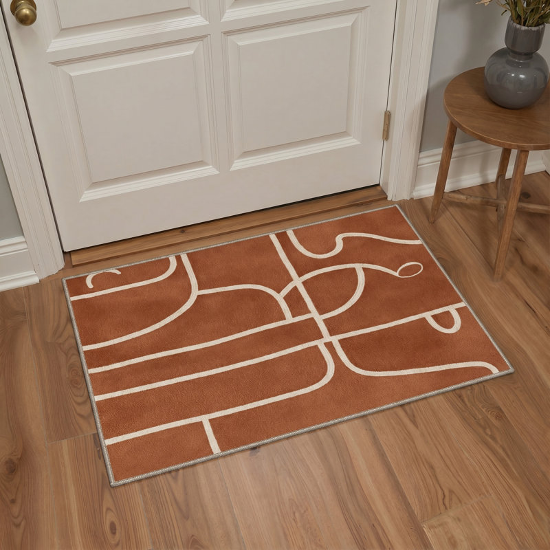 Tapis intérieur beige / brun Aura, Rectangle 6' x 9'