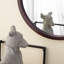 Miroir mural circulaire avec cadre en bois-1823696614