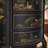 Black Hand-Painted Semi-Circular Entryway Console