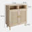 Rattan Sideboard Buffet Cabinets, Sideboard Cabinets with 2 Doors, Modern Accent Storage Console Tables-173120235
