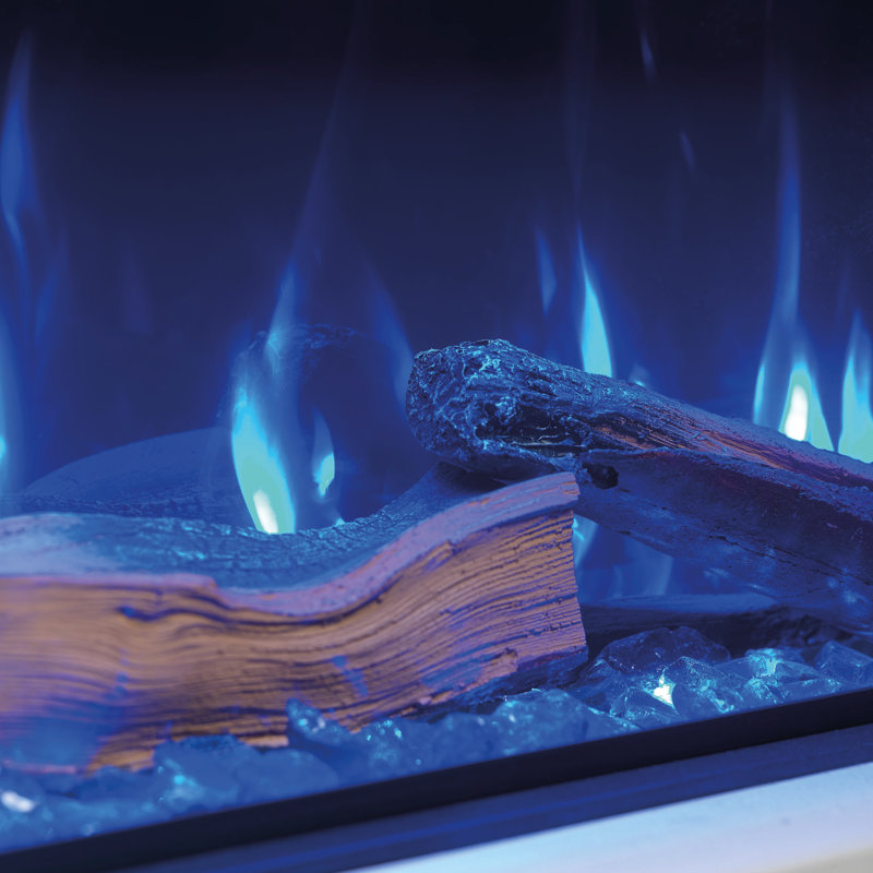 Butcher Belfry Heating Black Electric Fireplace, 54.8cm H x 150cm W x 28.1cm D
