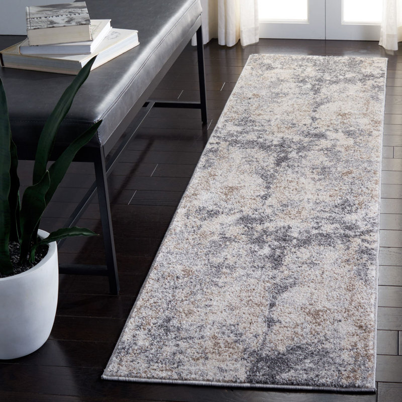 Tapis gris clair / gris Hassell, Tapis de couloir 2 pi x 9 pi