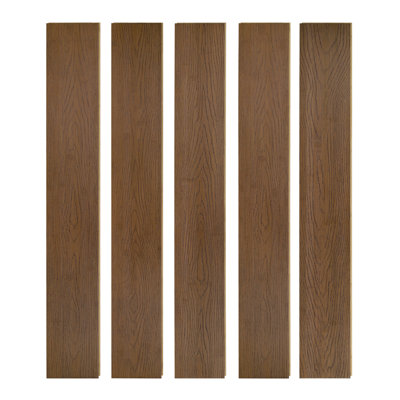 40.15" L X 5.11" W X 0.6" T Walnut Prefinished Solid Bamboo Plank Flooring, Tongue And Groove, 20 Sq.ft./Case