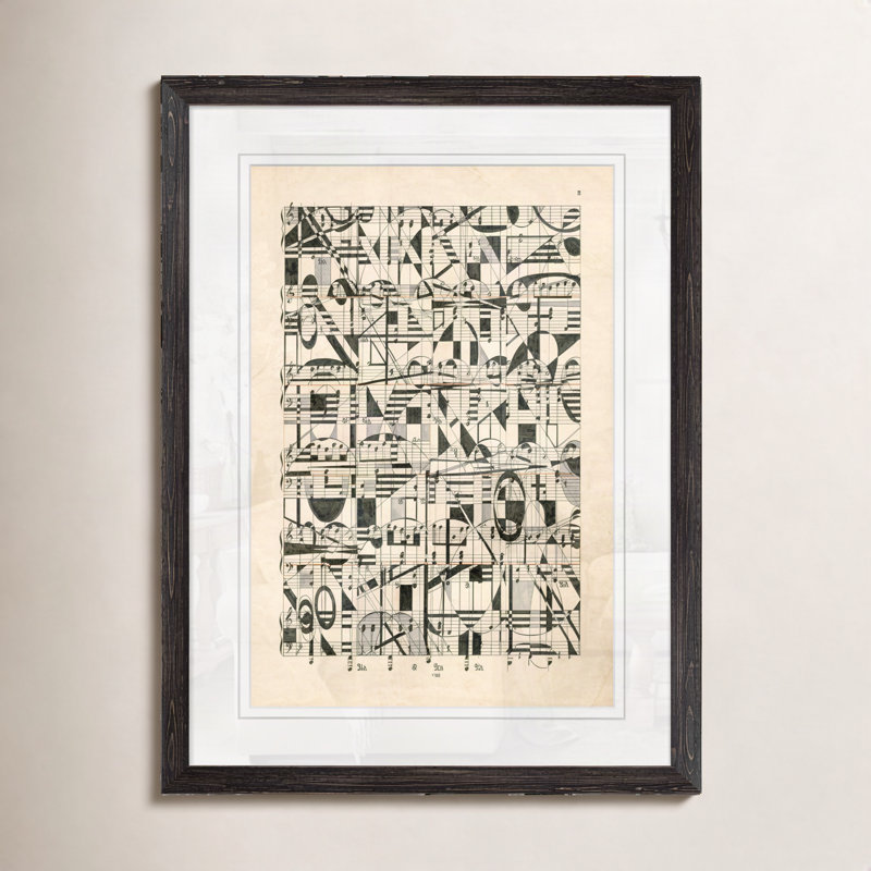 "Graphic Notes" par Paul Cezanne - reproduction d'art encadrée, H 38 po x l 28 po x P 1,25 po, Impression encadrée ébène