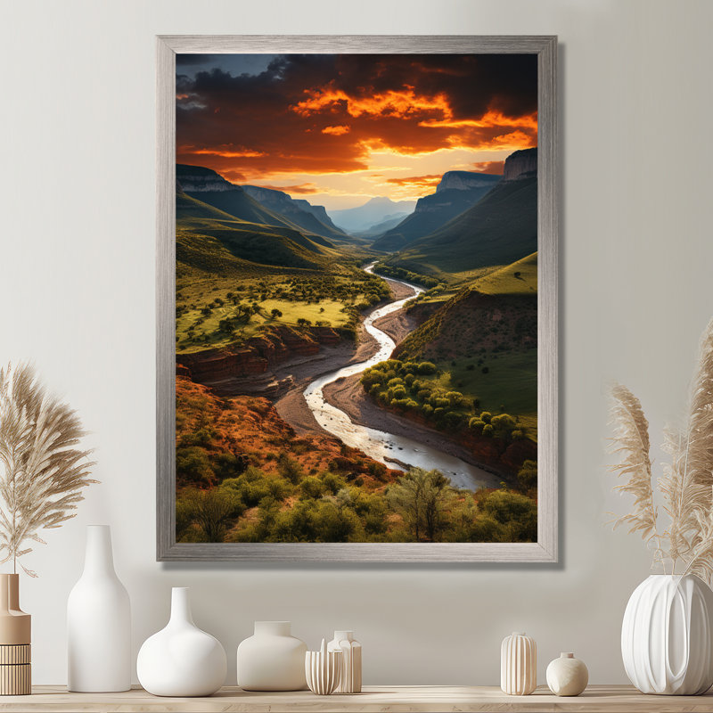 «Beilul Texas Sunset Ultra-Large Angle Landscape Ii», art mural Texas, H 20 po x l 12 po x P 1 po, Cadre simple argenté