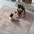 GLN Rugs Contemporary Collection - Machine Washable Modern Area Rug, Contemporary Washable Rug, Non Slip Area Rug, Abstract Living Room Rug, Bedroom Rug, Bathroom Rug (Tan and Beige Rug)-308014500