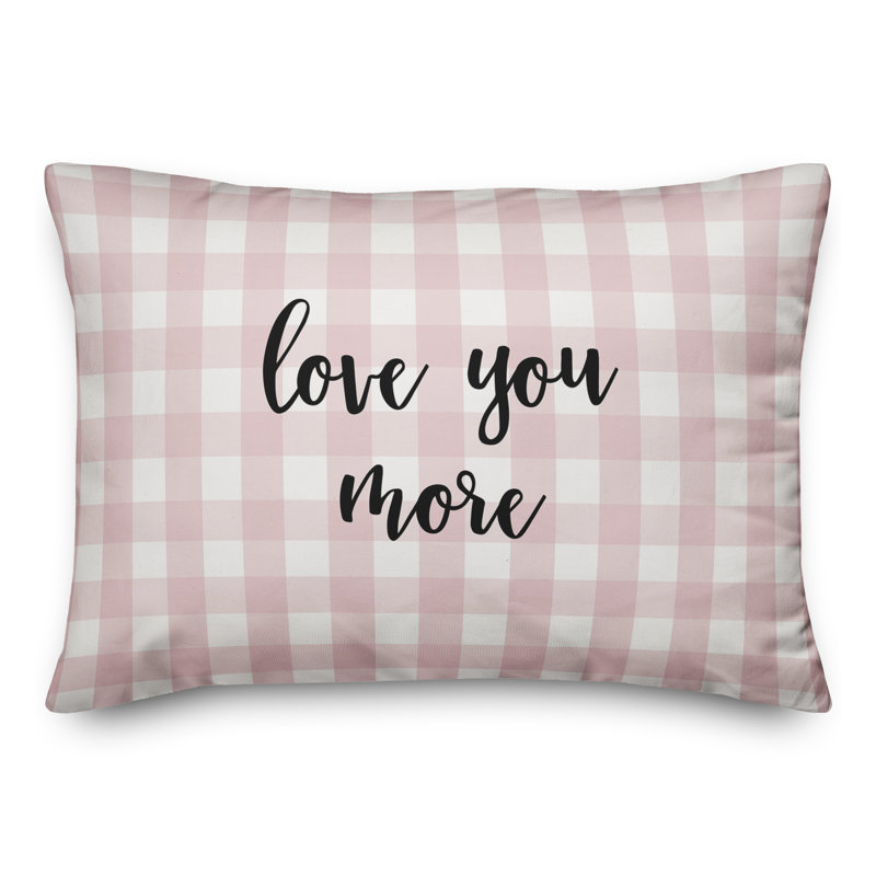  Coussin Love You More, Noir / Rose