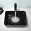 Lavabo de salle de bain noir 15 po SOUEEUM
