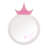 NoJo Disney Once Upon a Time Princess White Round Wooden Framed Wall Mirror with Pink Tiara