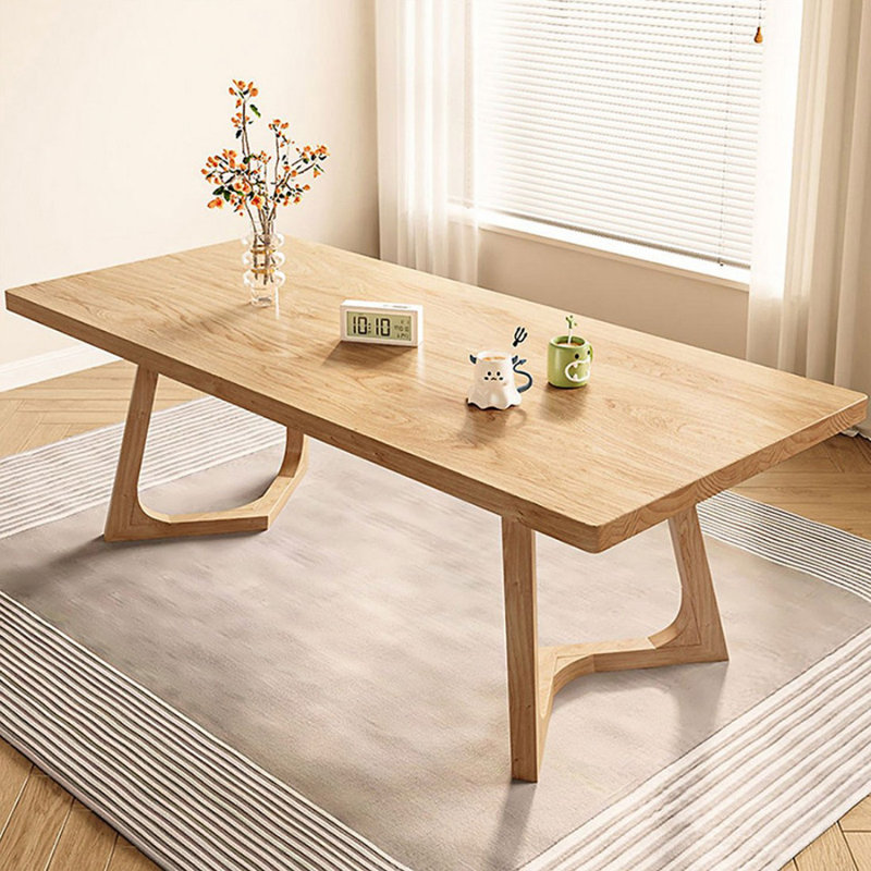 Table de salle à manger moderne Modern Burlywood, H 29,53 po x L 55,12 po x l 27,56 po
