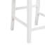 Ensemble de 2 chaises à hauteur de comptoir de 20 po rembourrées à finition blanche