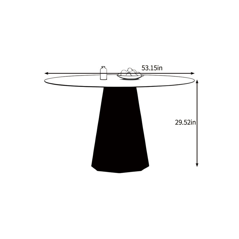 Solid and beautiful dining table, 29.52"H x 53.15"L x 53.15"W