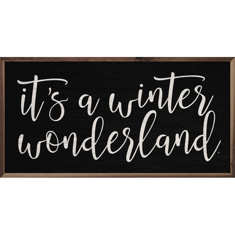 «It's A Winter Wonderland» - noir, H 20 po x l 40 po
