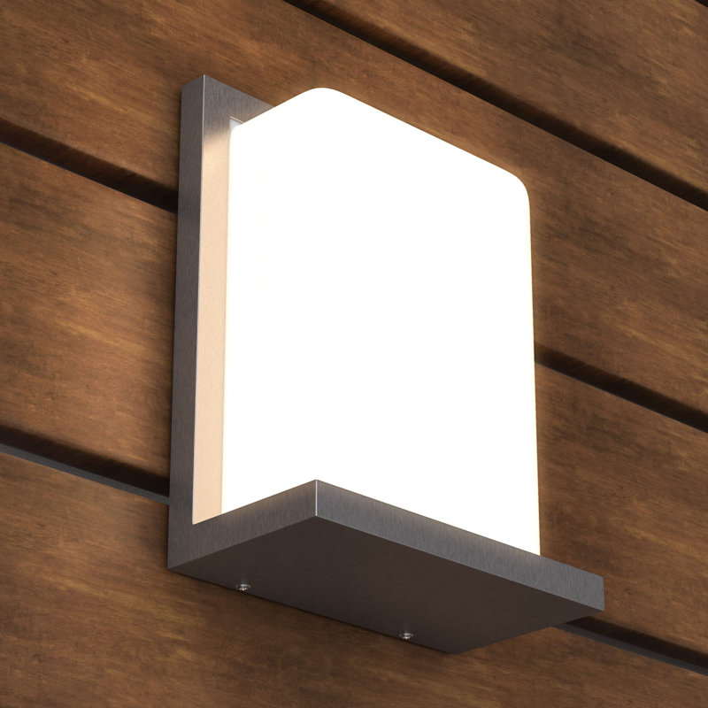 Applique murale moderne 20W à DEL, Peint argenté, H 8 po x l 6 po x P 3 po, 12 W