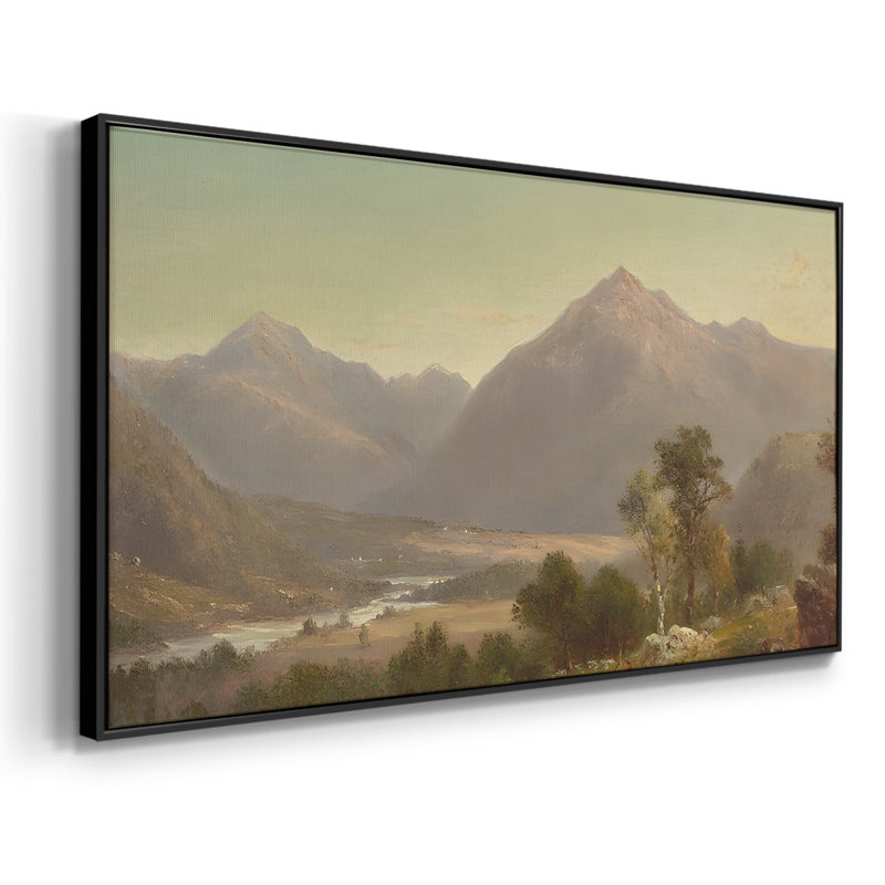 Série paysage - DCC XXXIV - Toile tendue avec châssis encadré - Prêt à être accroché, H 21 po x l 41 po, Noir