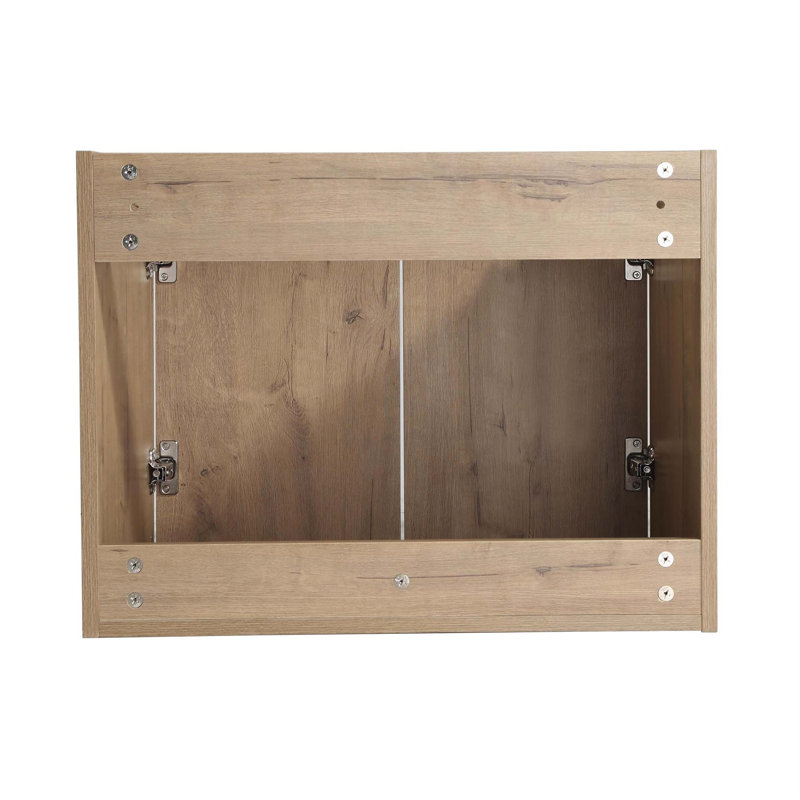 Meuble-lavabo mural avec lavabo et armoire latérale, portes à fermeture douce, armoire combinée