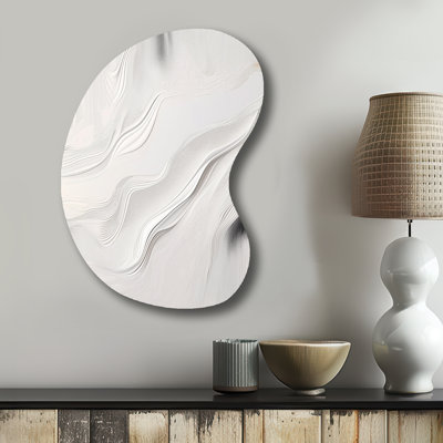 Dachia - Irregular Shape Abstract Marble Metal Wall Art, Asymmetrical Metal Wall Sculpture Print
