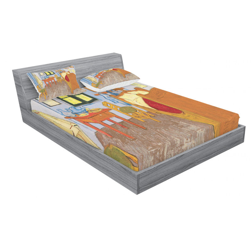 Microfiber Sheet Set, Queen Sheet Set with Fitted Sheet