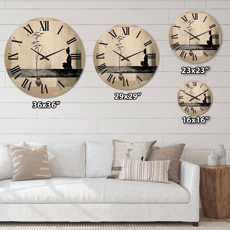 Horloge murale en bois massif Waterford, Très grand