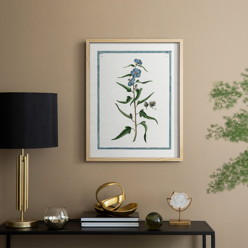 Botanical I Framed Print - Solid Wood, 11" H x 9" W, Natural