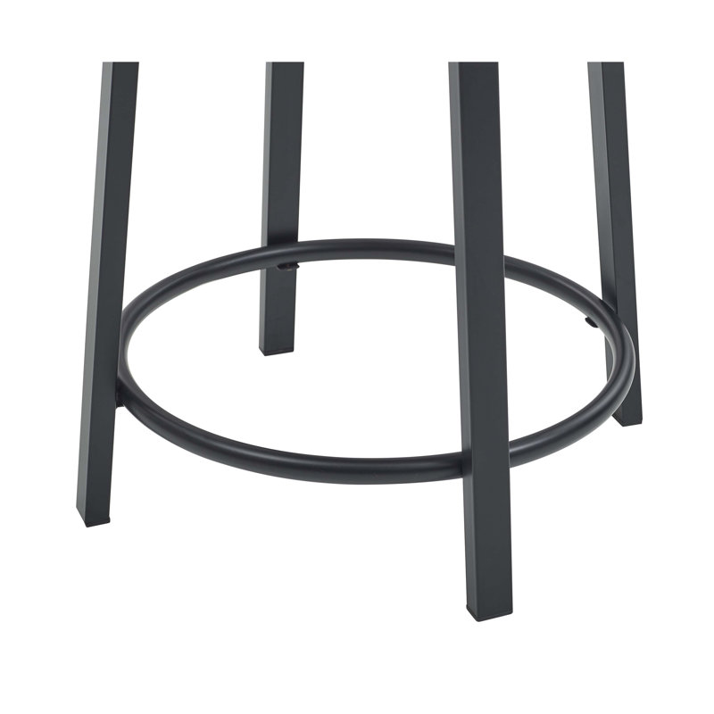Set Of 2 Swivel Stool With Metal Frame