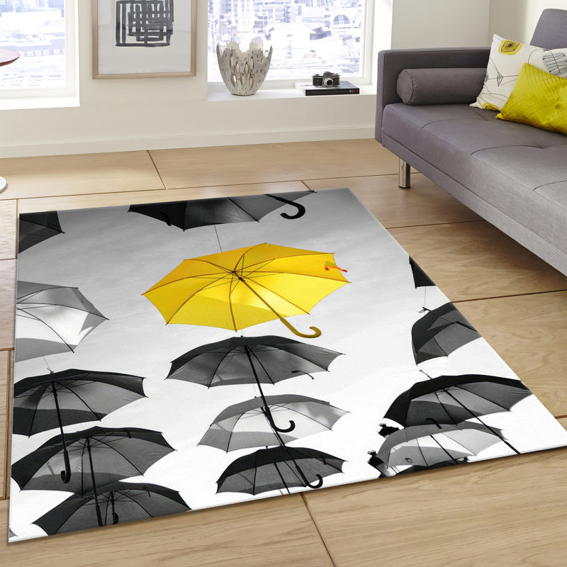 Chic Non-Woven Thin Printed Rug with Geometric Abstract Design in Vibrant Hues for a Modern Home Decor Accent Piece