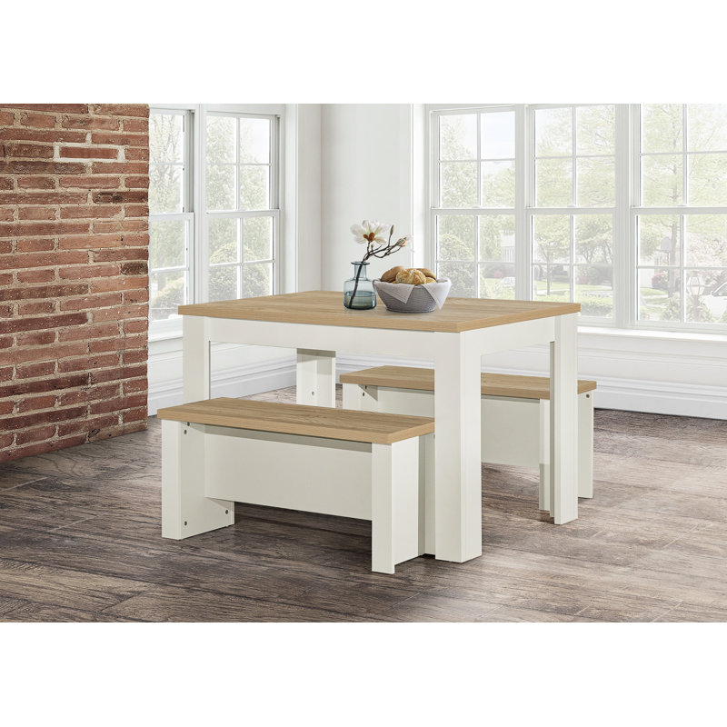Napanoch 4 - Person Dining Set, Cream