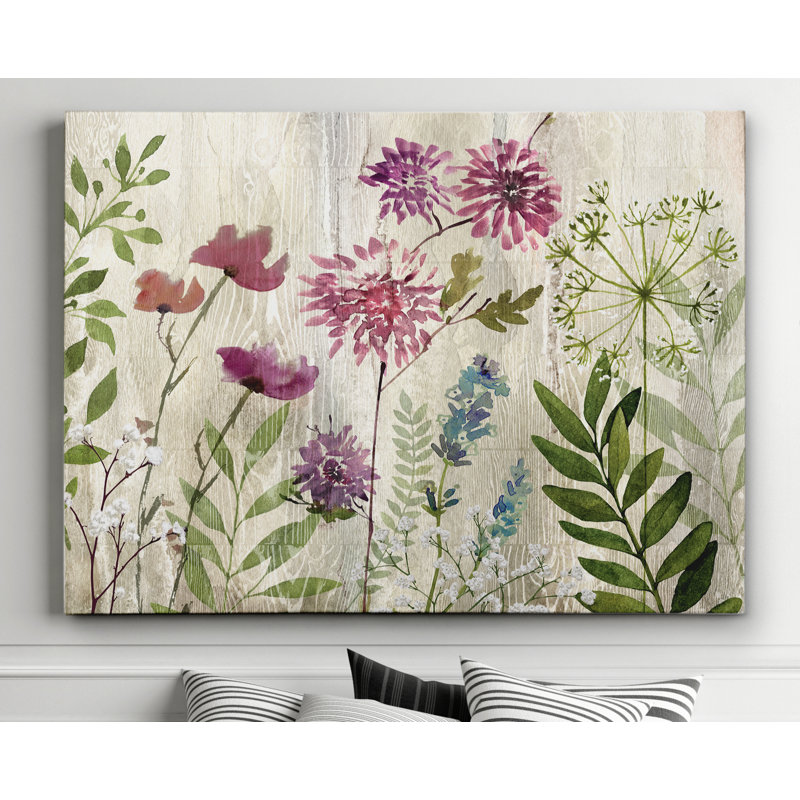 Meadow Flowers II - impression, H 36 po x l 48 po x p 1,5 po, Toile tendue